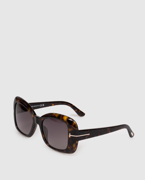 Tom Ford Коричневые солнцезащитные очки SANDRA FT1348