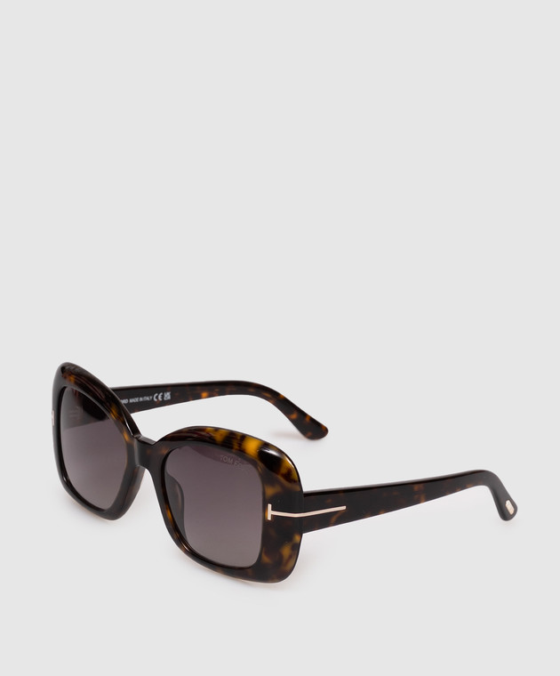 Tom Ford Коричневые солнцезащитные очки SANDRA FT1348 изображение 3