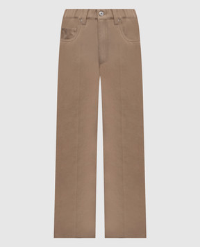 Brunello Cucinelli Бежеві джинси з ланцюжком моніль MP134P4108