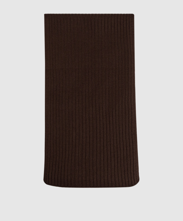 Cashmere&Whiskey Коричневый шарф из шерсти мериноса 140
