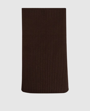 Cashmere&Whiskey Коричневый шарф из шерсти мериноса 140