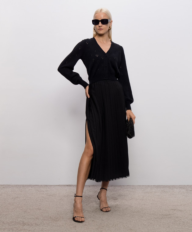 Twinset Черный кардиган с кашемиром 262TP3023 изображение 2