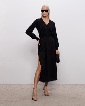 Twinset Черный кардиган с кашемиром 262TP3023