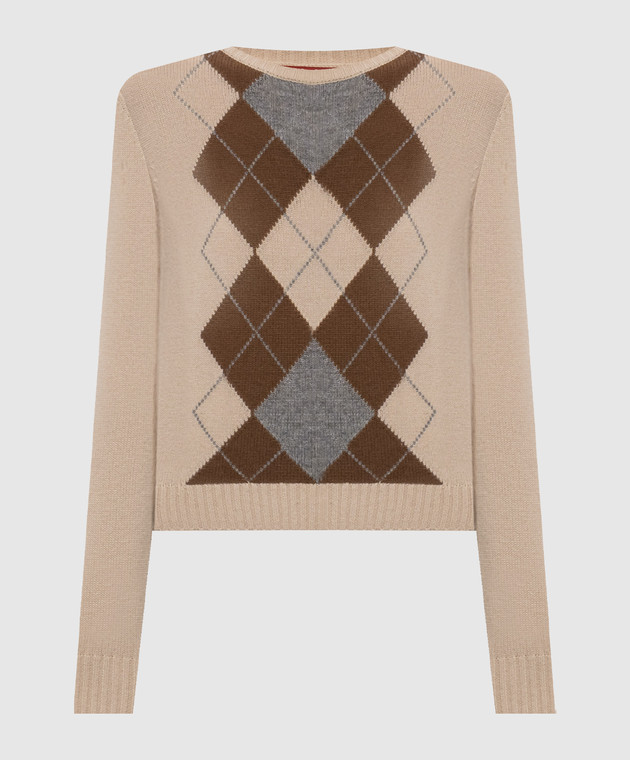 Max Mara Бежевый джемпер из шерсти и кашемира MSTFARAONE