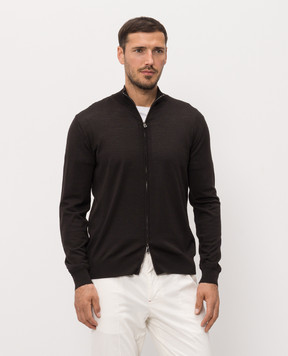 ISAIA Коричневый кардиган из шерсти MG8019YP005