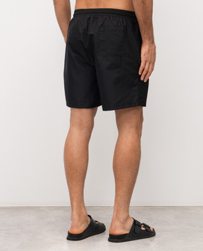 Brunello Cucinelli Черные шорты для плавания с логотипом MW817043