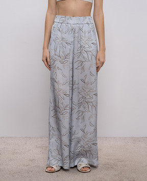 Peserico Блакитні палаццо в квітковий принт A0405204742