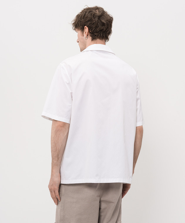 Off-White Белая рубашка с принтом Dream World 44MGG01FZ26F002 изображение 4