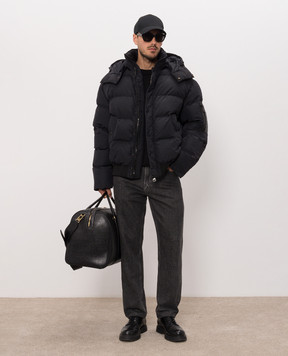 Balmain Черный джемпер с вышивкой логотипа HH1KD185KK24