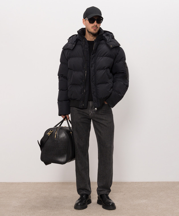 Balmain Чорний джемпер з вишивкою логотипа HH1KD185KK24 зображення 2