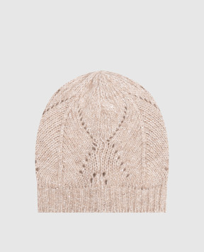 Peserico Бежева шапка з вовною альпаки S36208F039252A