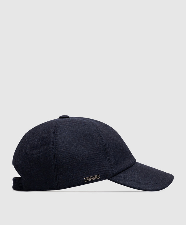 Enrico Mandelli Синяя кепка из шерсти и кашемира CAP4015804 изображение 3