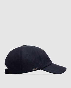 Enrico Mandelli Синяя кепка из шерсти и кашемира CAP4015804