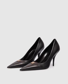 Balenciaga Черные кожаные туфли Avenue Bb Editor 845393WA919