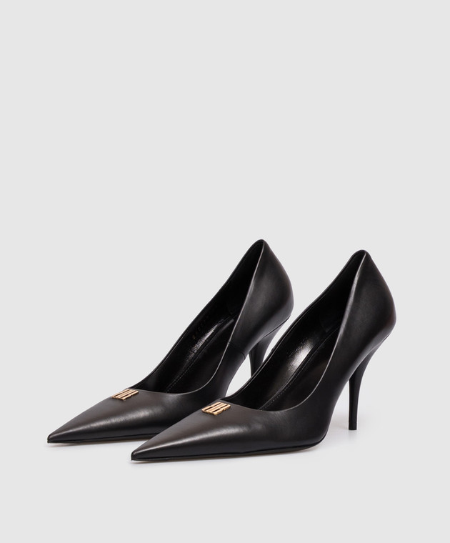 Balenciaga Черные кожаные туфли Avenue Bb Editor 845393WA919 изображение 2