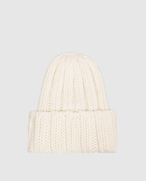 Woolrich Шапка из шерсти цвета айвори с нашивкой логотипа CFWWAC0196FBUF0766
