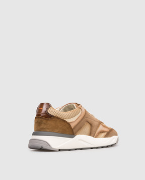 Santoni Коричневі кросівки з перфорацією MBIM22112BGRGMEU