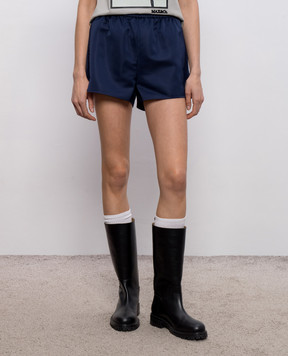 Max & Co Сині шорти CALATA з фактурним логотипом MCOCALATA