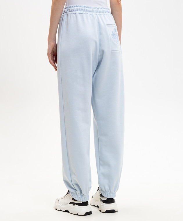 Dolce&Gabbana Блакитні джогери з вишивкою монограми FTDIDZGDDMP зображення 4