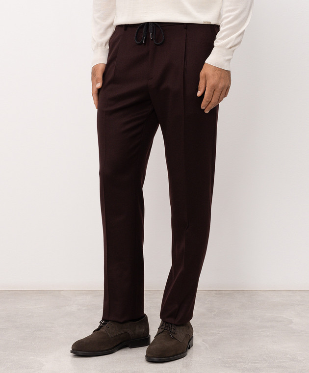 Peserico Бордовые брюки из шерсти R5423902710 изображение 3