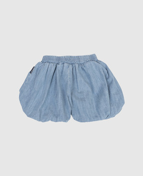 Palm Angels Дитячі сині шорти з нашивкою PGX8001S26DEN001