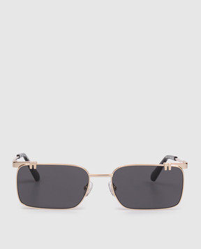 Off-White Золотые очки с гравировкой логотипа OFF OW2031760759