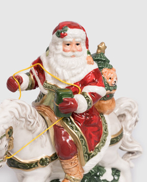 Fitz&Floyd Музична статуетка Санта-Клауса на коні з кераміки 24017