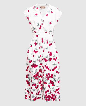 Twinset Біла сукня-сорочка з принтом 261TT2590