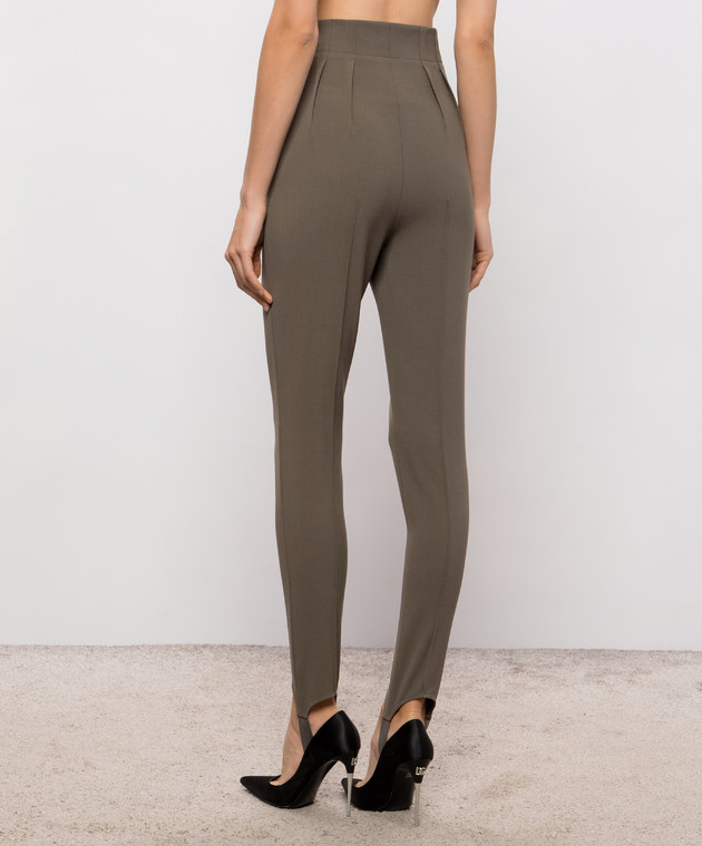 Thierry Mugler Легінси з вовною зі штрипками 26F1PA05331035 зображення 4