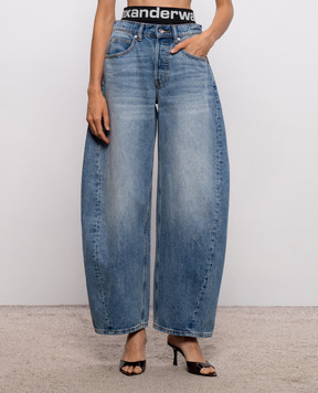 Alexander Wang Синие джинсы-бананы с эффектом потертости 4DC3264300