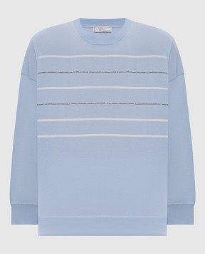 Peserico Голубой джемпер с цепочкой мониль A99087F149234S