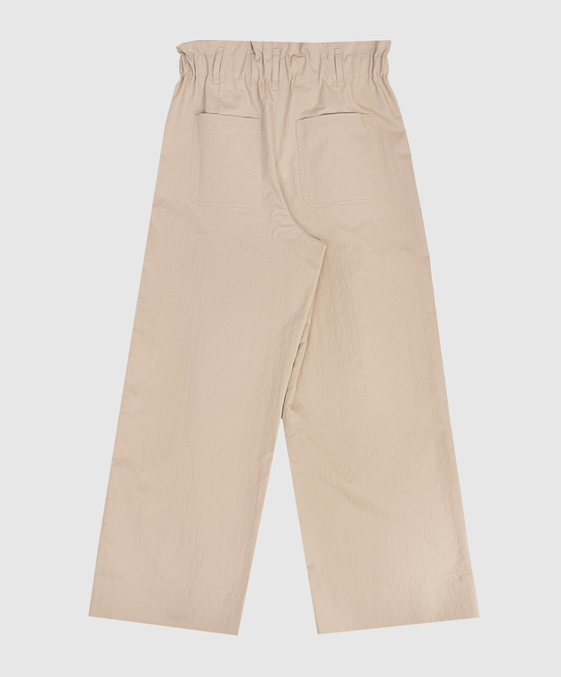 Brunello Cucinelli Дитячі коричневі штани з ланцюжком моніль B0F48P256A зображення 2