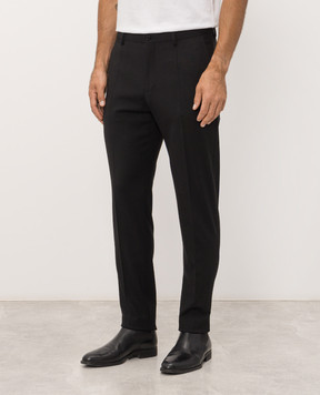 Dolce&Gabbana Чорні штани з вовною GY6FETFUBG4