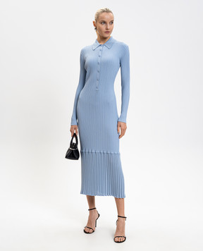 PROENZA SCHOULER Блакитна сукня Luiza в рубчик R2617345KY410