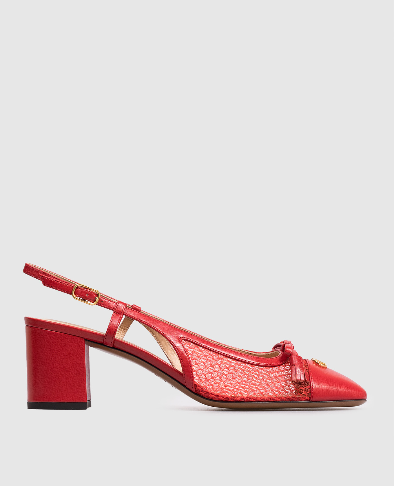 

Красные кожаные слингбеки Valet Du Roi, Красный, Босоножки