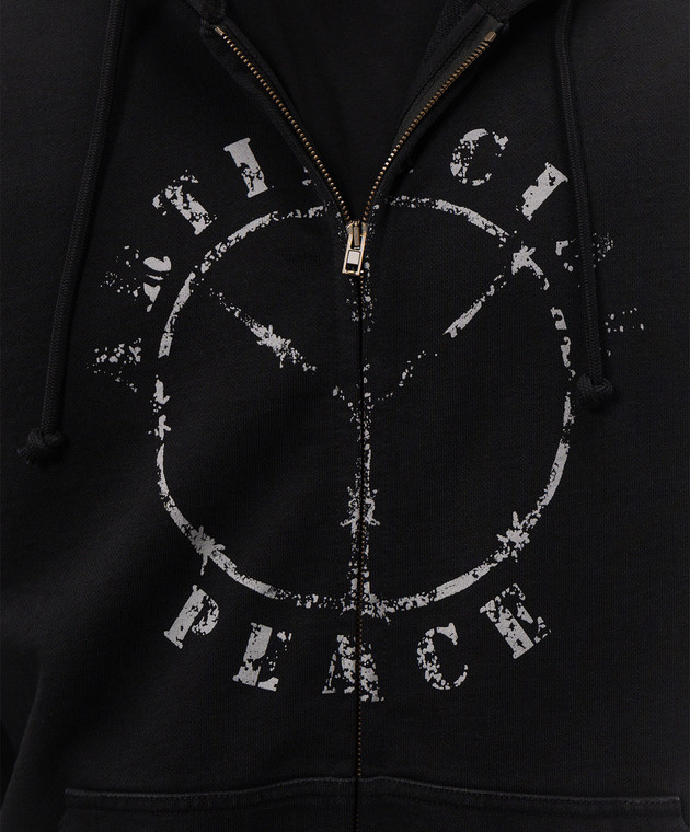 Vetements Черная спортивная куртка с принтом MH27ZU190Bm изображение 5
