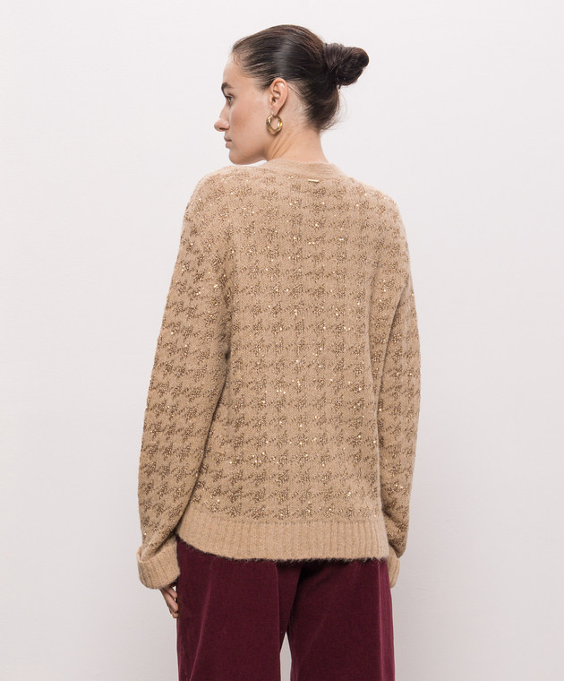 Twinset Кардиган коричневый в узор 262TP3360 изображение 3