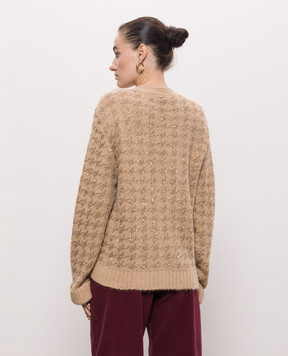 Twinset Кардиган коричневый в узор 262TP3360
