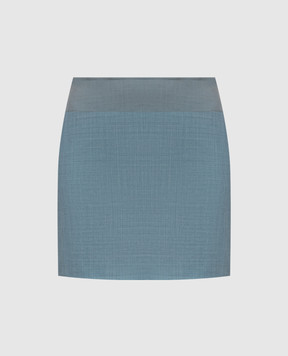 Maison Margiela MM6 Голубая юбка из шерсти S62MC0016M35884
