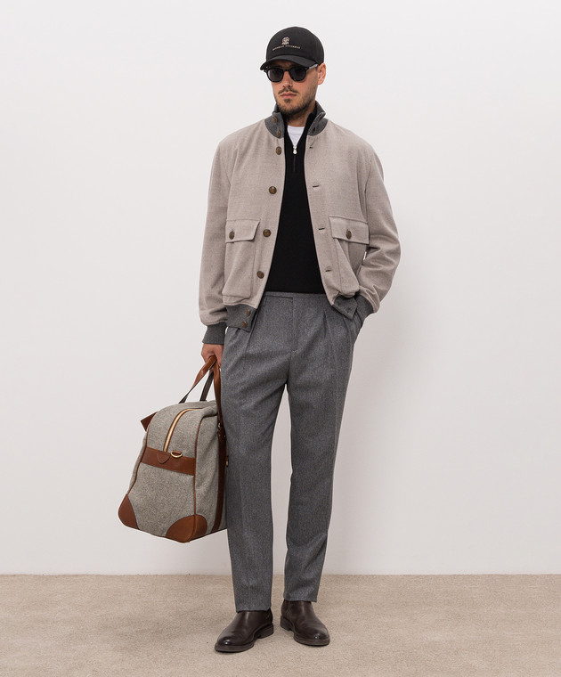 Brunello Cucinelli Серые брюки из шерсти M038PM5030 изображение 2