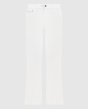 Toteme Білі джинси кльош з патчем логотипа 262WRB0367FB0083