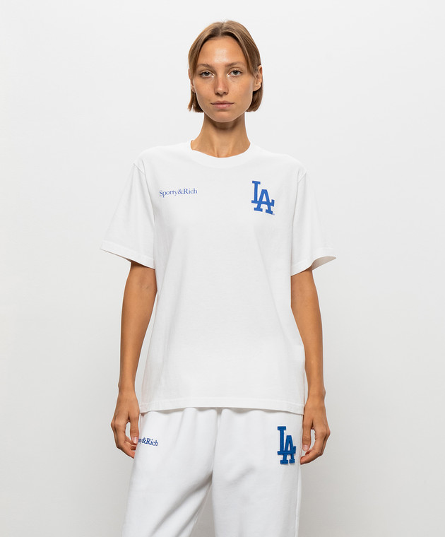 Sporty & Rich Белая футболка Dodgers Serif TO119714669WH01 изображение 3