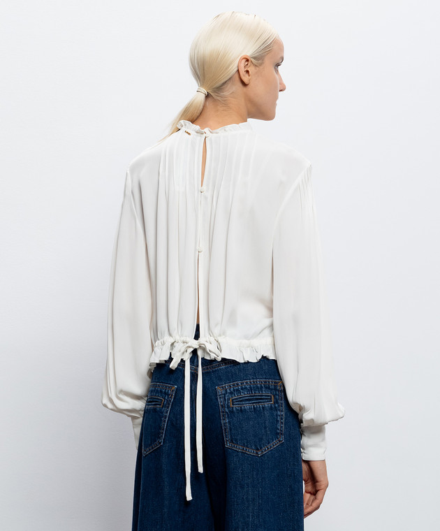 Twinset Блуза кольору айворі з вишивкою 262TP2250 зображення 4
