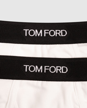 Tom Ford Набір білих трусів-бріфів з контрастним логотипом T4XC11040