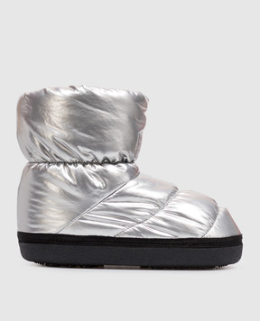 Maison Margiela MM6 Дитячі стьобані чоботи з нашивкою 839493639