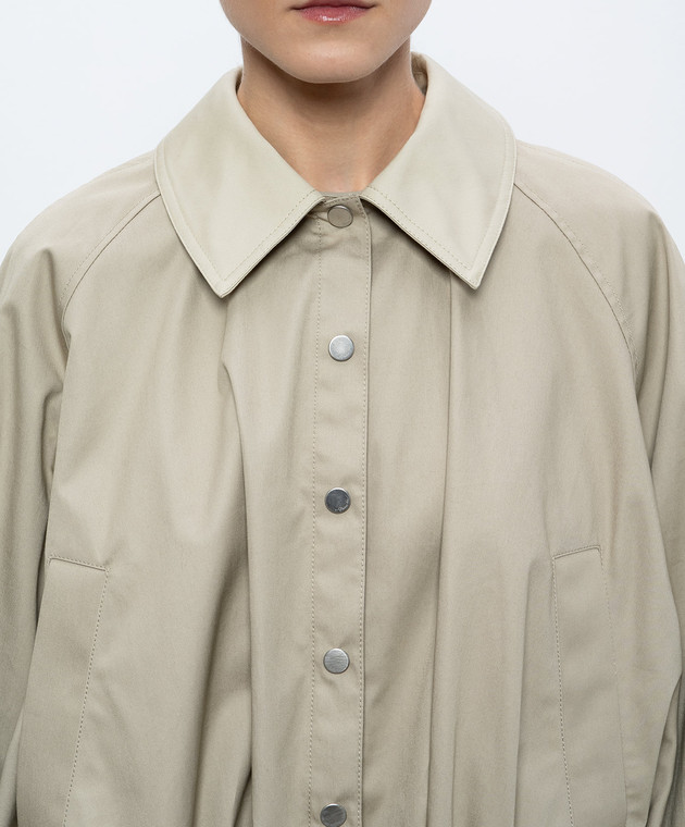 3.1 Phillip Lim Бежевая куртка с драпировкой S26160932OTL изображение 5