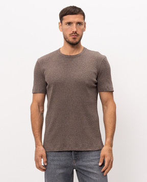 Brunello Cucinelli Коричневая футболка MM8511336