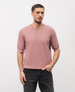 Dolce&Gabbana Рожевий джемпер у візерунок GXX03ZJBCI7