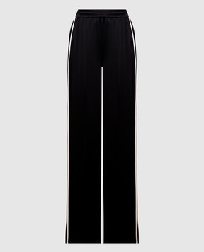 Tom Ford Черные брюки из шелка с лампасами PAW678FAX1669