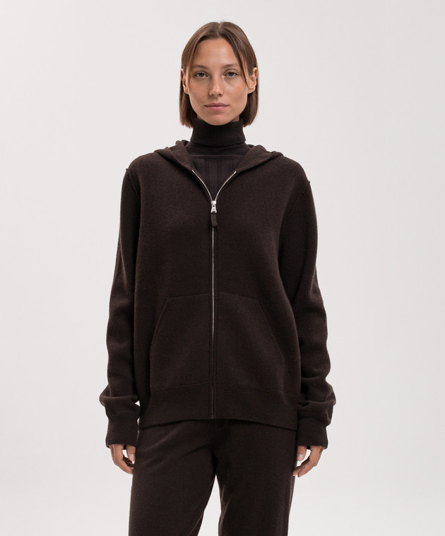 Allude Коричнева спортивна куртка з вовни та кашеміру 26537610 зображення 3